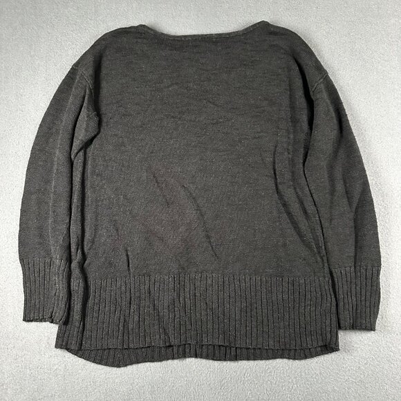 Banana Republic Womens S Black Sweater Crew Neck Ribbed Hem Cuffs Pullover - Picture 7 of 7